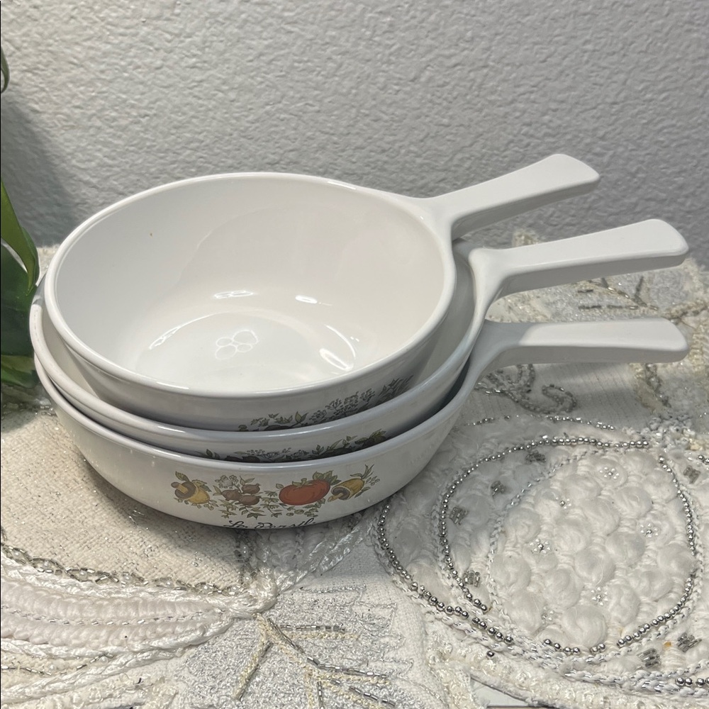 Vintage Corningware Spice of Life La Sage and La Persil P-81-B/P-83-B